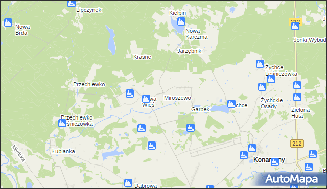 mapa Miroszewo, Miroszewo na mapie Targeo