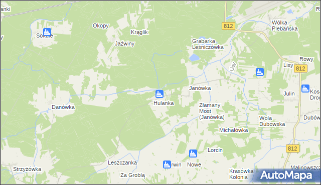 mapa Młyniec gmina Biała Podlaska, Młyniec gmina Biała Podlaska na mapie Targeo