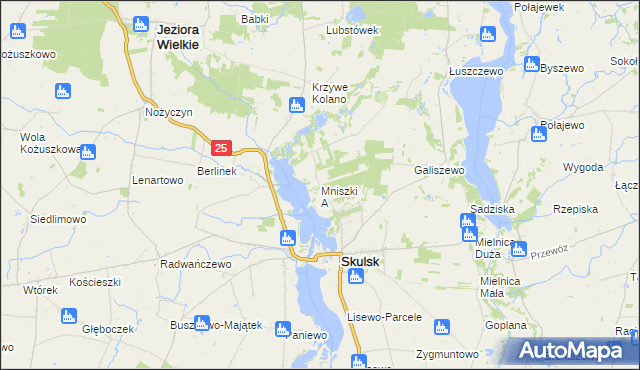 mapa Mniszki A, Mniszki A na mapie Targeo
