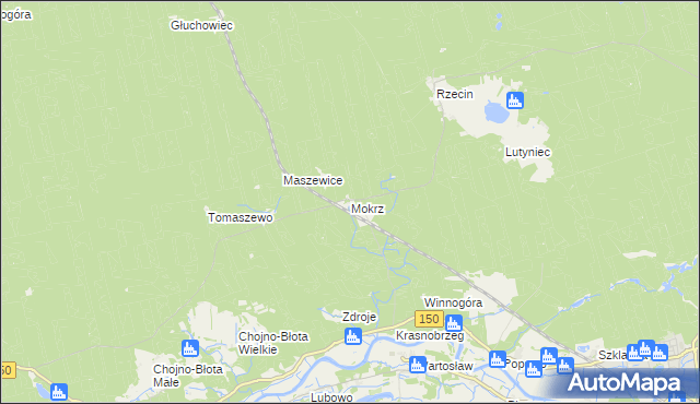 mapa Mokrz, Mokrz na mapie Targeo