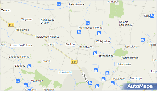 mapa Moniatycze, Moniatycze na mapie Targeo