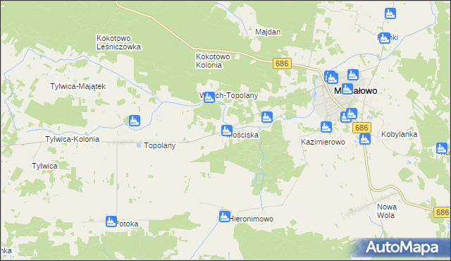 mapa Mościska gmina Michałowo, Mościska gmina Michałowo na mapie Targeo