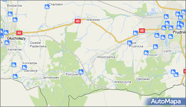 mapa Moszczanka-Kolonia, Moszczanka-Kolonia na mapie Targeo