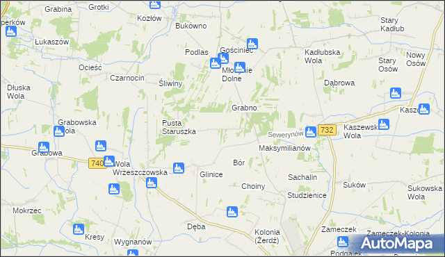 mapa Mścichów, Mścichów na mapie Targeo