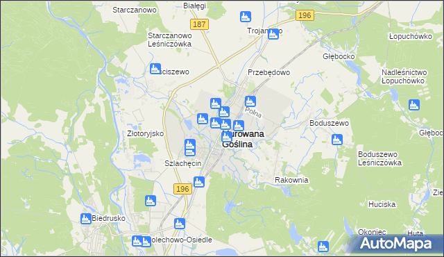 mapa Murowana Goślina, Murowana Goślina na mapie Targeo