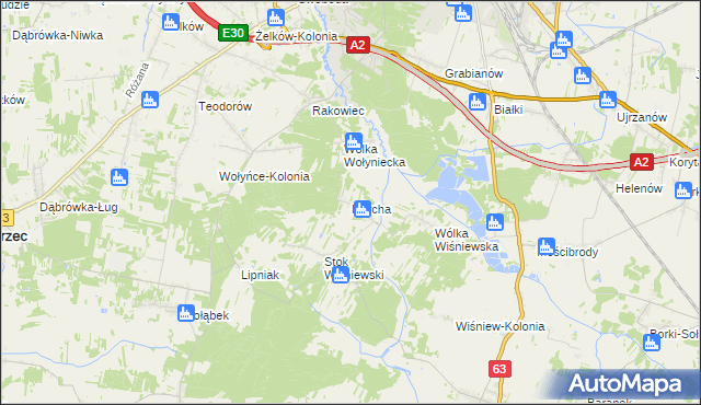 mapa Myrcha, Myrcha na mapie Targeo