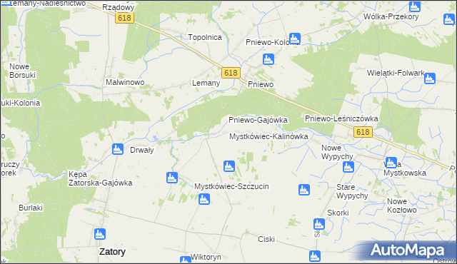 mapa Mystkówiec-Kalinówka, Mystkówiec-Kalinówka na mapie Targeo