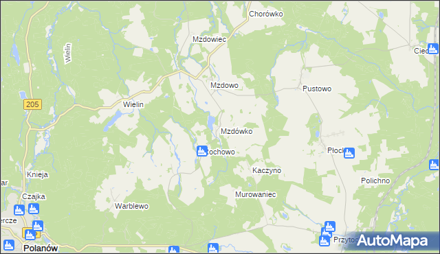 mapa Mzdówko, Mzdówko na mapie Targeo
