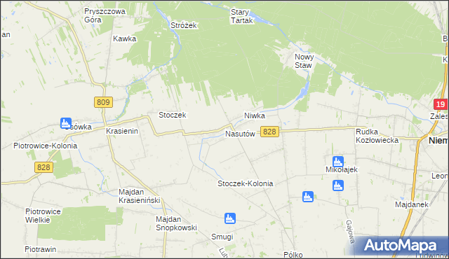 mapa Nasutów, Nasutów na mapie Targeo