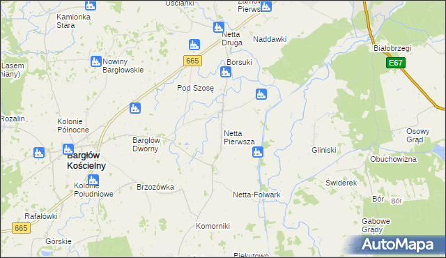 mapa Netta Pierwsza, Netta Pierwsza na mapie Targeo