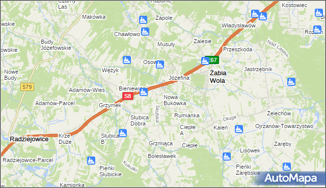 mapa Nowa Bukówka, Nowa Bukówka na mapie Targeo