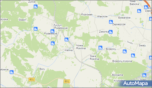 mapa Nowa Rokitnia, Nowa Rokitnia na mapie Targeo