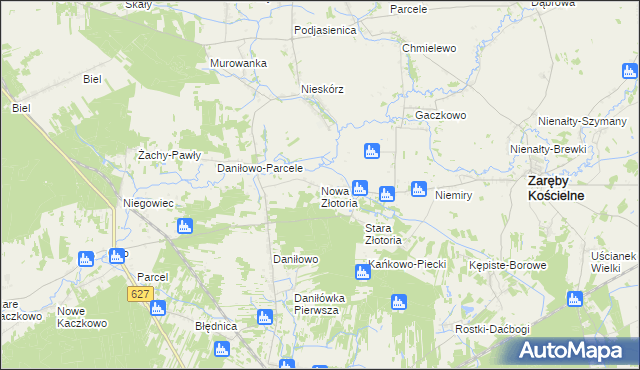 mapa Nowa Złotoria, Nowa Złotoria na mapie Targeo