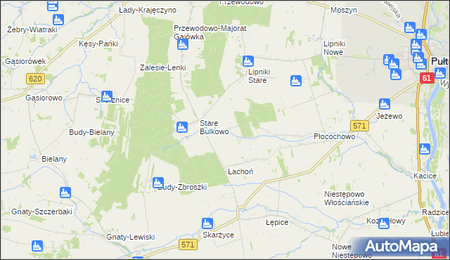 mapa Nowe Bulkowo, Nowe Bulkowo na mapie Targeo