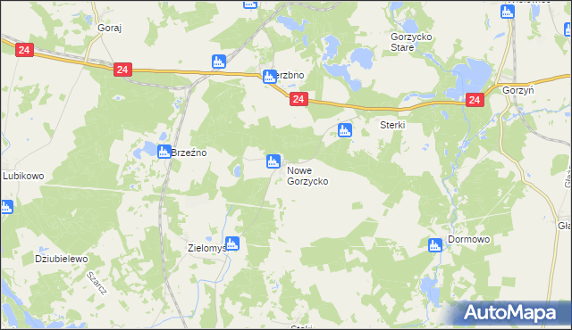 mapa Nowe Gorzycko, Nowe Gorzycko na mapie Targeo