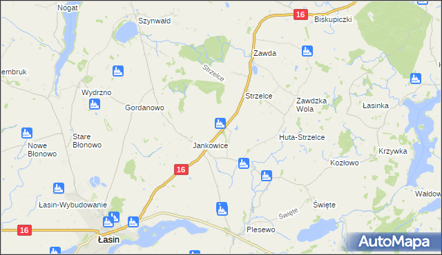 mapa Nowe Jankowice gmina Łasin, Nowe Jankowice gmina Łasin na mapie Targeo