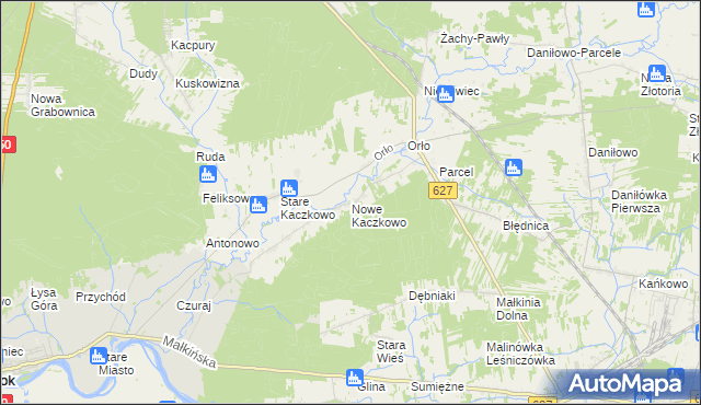 mapa Nowe Kaczkowo, Nowe Kaczkowo na mapie Targeo