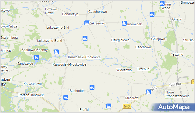 mapa Nowe Karwosieki, Nowe Karwosieki na mapie Targeo