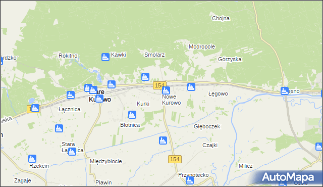 mapa Nowe Kurowo, Nowe Kurowo na mapie Targeo