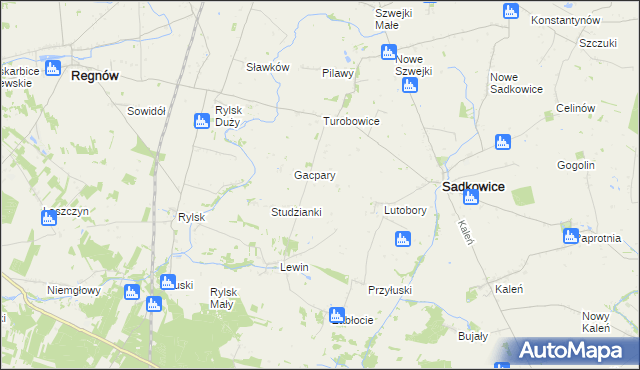 mapa Nowe Lutobory, Nowe Lutobory na mapie Targeo