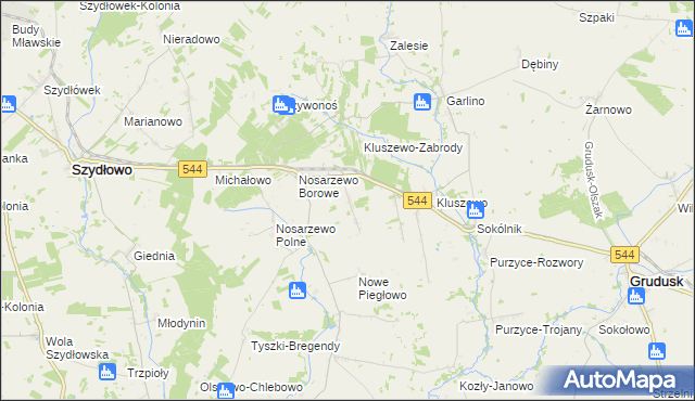 mapa Nowe Nosarzewo, Nowe Nosarzewo na mapie Targeo