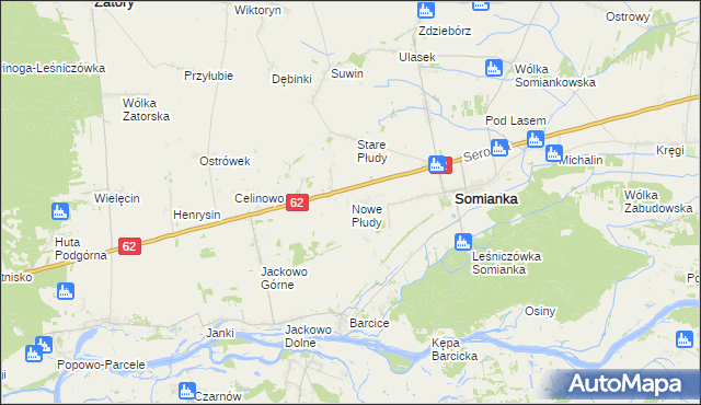 mapa Nowe Płudy, Nowe Płudy na mapie Targeo