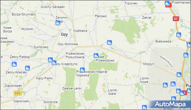 mapa Nowe Przewodowo, Nowe Przewodowo na mapie Targeo