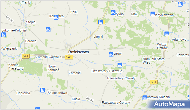 mapa Nowe Rościszewo, Nowe Rościszewo na mapie Targeo