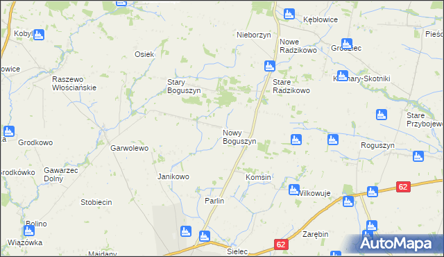 mapa Nowy Boguszyn, Nowy Boguszyn na mapie Targeo