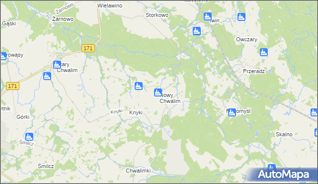 mapa Nowy Chwalim, Nowy Chwalim na mapie Targeo