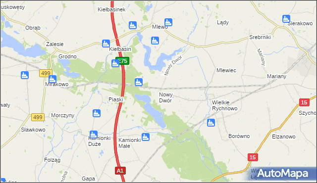 mapa Nowy Dwór gmina Kowalewo Pomorskie, Nowy Dwór gmina Kowalewo Pomorskie na mapie Targeo