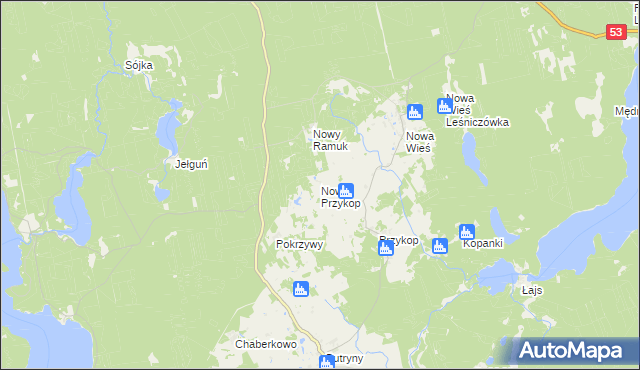 mapa Nowy Przykop, Nowy Przykop na mapie Targeo