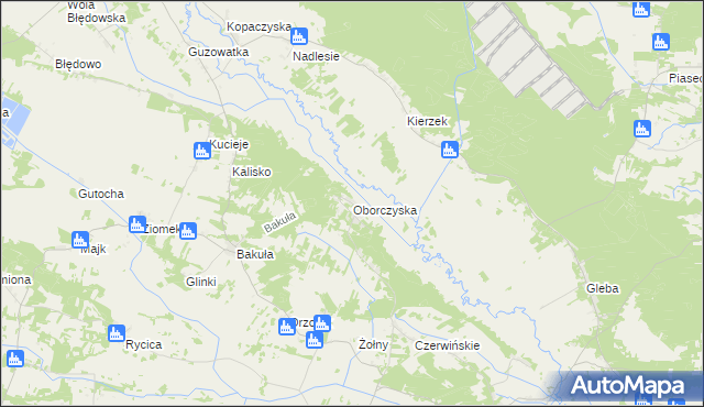 mapa Oborczyska, Oborczyska na mapie Targeo