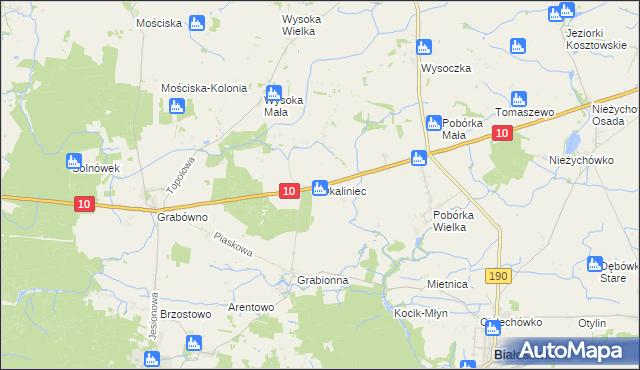 mapa Okaliniec, Okaliniec na mapie Targeo