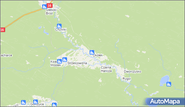 mapa Okółek, Okółek na mapie Targeo