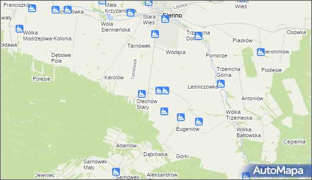 mapa Olechów Nowy, Olechów Nowy na mapie Targeo