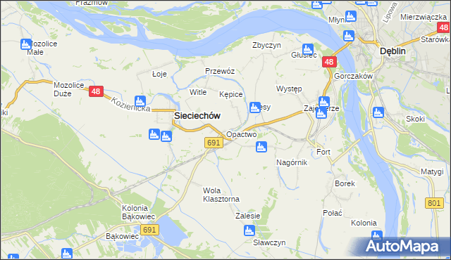 mapa Opactwo, Opactwo na mapie Targeo