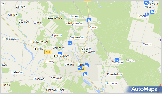 mapa Osiedle Niewiadów, Osiedle Niewiadów na mapie Targeo