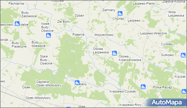 mapa Osowa Drobińska, Osowa Drobińska na mapie Targeo