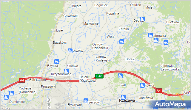 mapa Ostrów Królewski, Ostrów Królewski na mapie Targeo