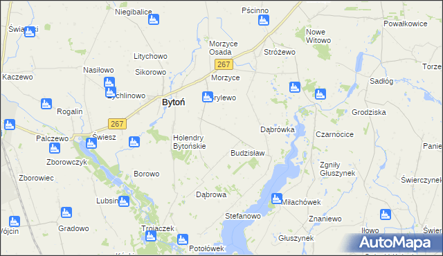mapa Oszczywilk gmina Bytoń, Oszczywilk gmina Bytoń na mapie Targeo