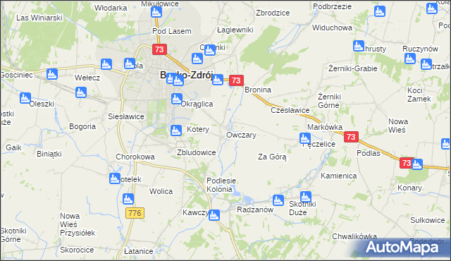 mapa Owczary gmina Busko-Zdrój, Owczary gmina Busko-Zdrój na mapie Targeo
