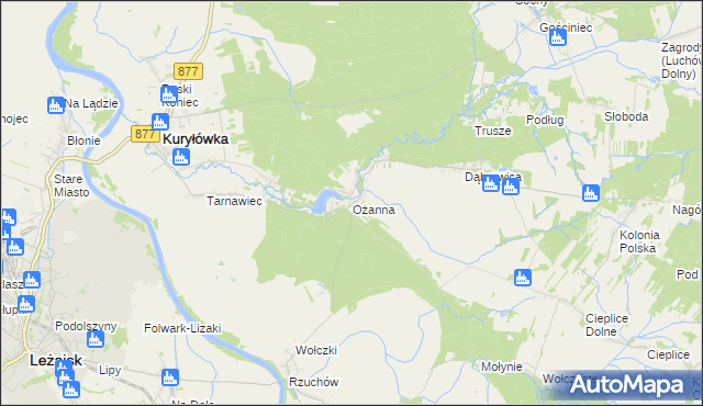 mapa Ożanna, Ożanna na mapie Targeo