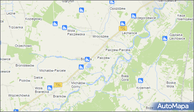 mapa Palczew, Palczew na mapie Targeo