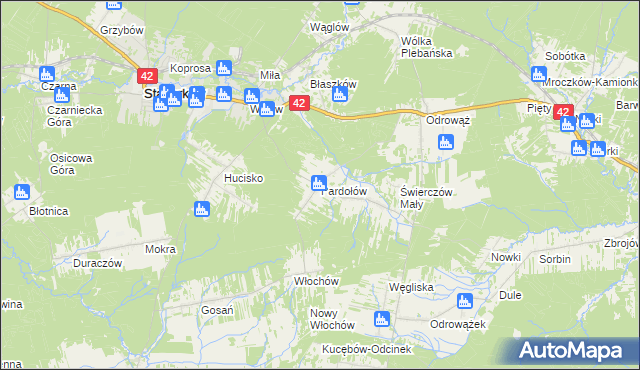 mapa Pardołów, Pardołów na mapie Targeo