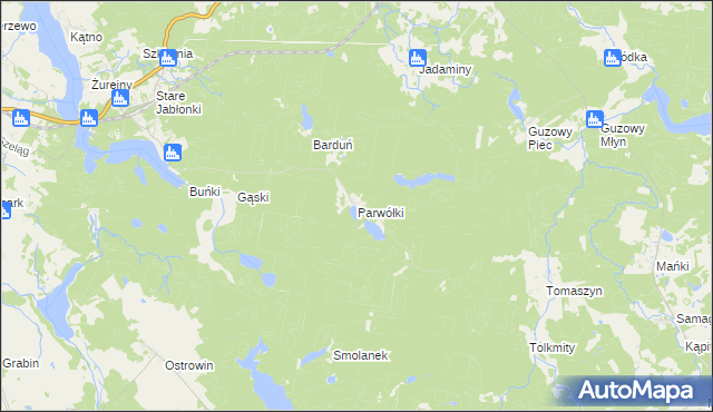 mapa Parwółki, Parwółki na mapie Targeo