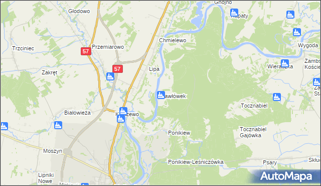 mapa Pawłówek gmina Pułtusk, Pawłówek gmina Pułtusk na mapie Targeo