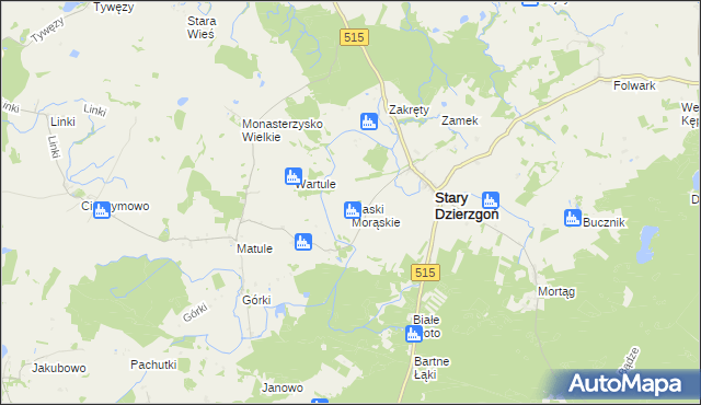 mapa Piaski Morąskie, Piaski Morąskie na mapie Targeo