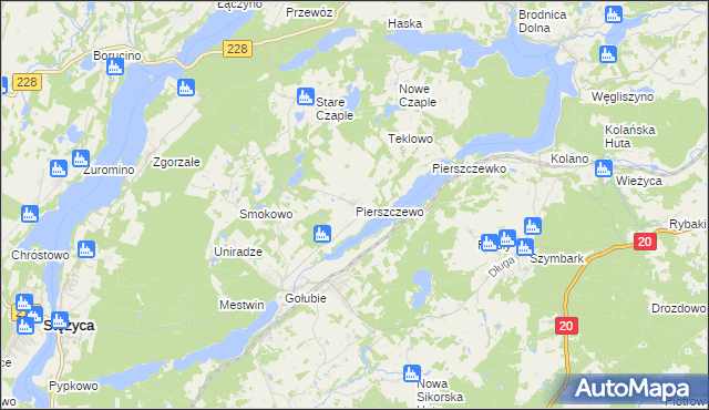 mapa Pierszczewo, Pierszczewo na mapie Targeo