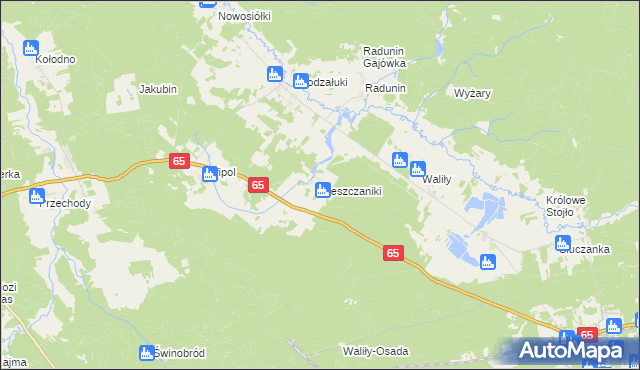 mapa Pieszczaniki, Pieszczaniki na mapie Targeo